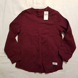 Gap boys size 4 or xs burgundy long sleeve shirt NEW